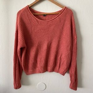Coral pink knitted sweatshirt 🧡
